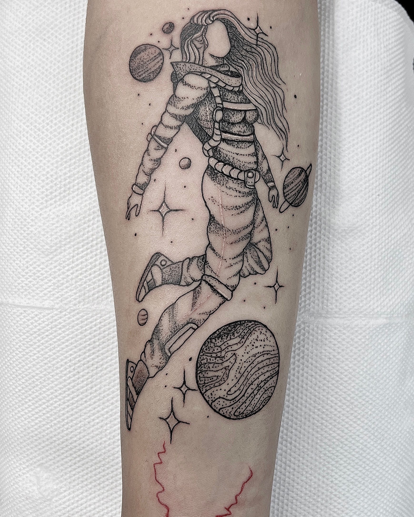 Skeleton Linework Tattoo design by Diya Tattoo Artist Kathmandu Nepal